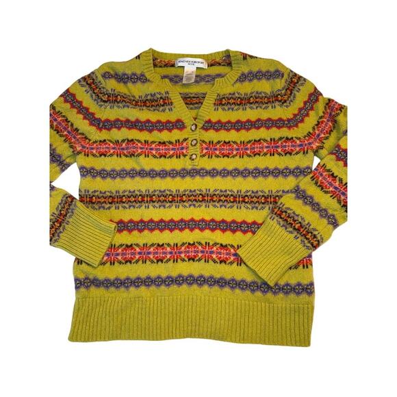 JONES NEW YORK SPORT VINTAGE chunky knit SWEATER - petite large PL - Picture 1 of 4